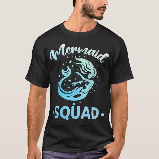 Girls Sjöjungfru Squad T Shirt (Framsida)