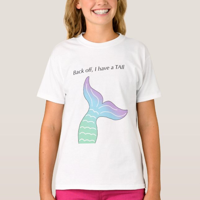 Girls Sjöjungfru T-Shirt (Framsida)
