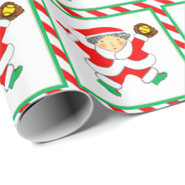 Girls Softball Helgdag Gift Presentpapper