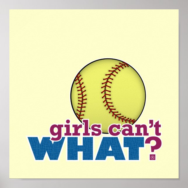Girls Softball Poster (Framsidan)