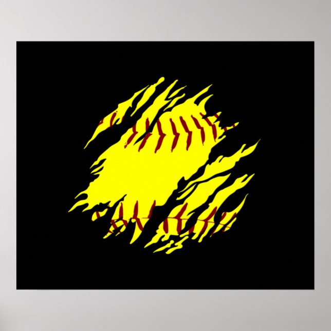 Girls Softball Stitches Fastpitch Gear Poster (Framsidan)