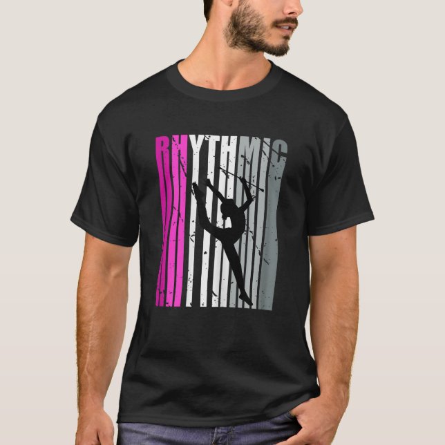 Girls Söt Retro Rhythmic Gymnastics Gymnast T Shirt (Framsida)