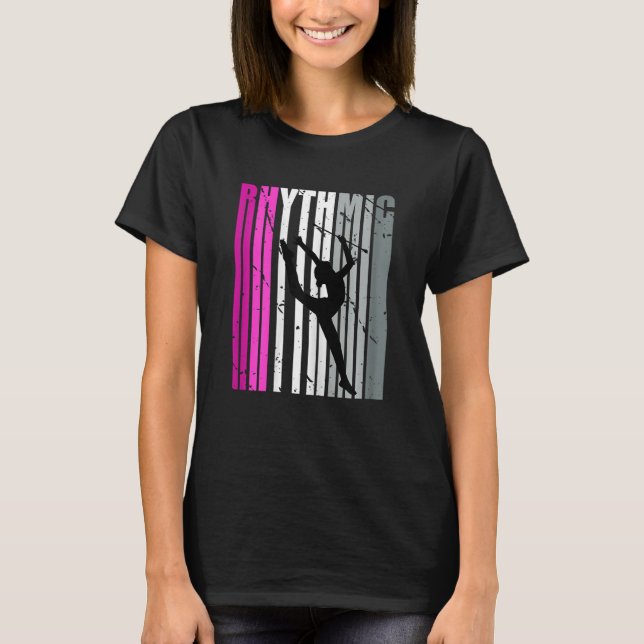 Girls Söt Retro Rhythmic Gymnastics Gymnast T Shirt (Framsida)