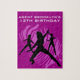 Girls Spy Party Purple Fingerprint Pussel