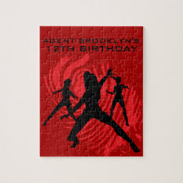 Girls Spy Party Red Fingerprint Pussel