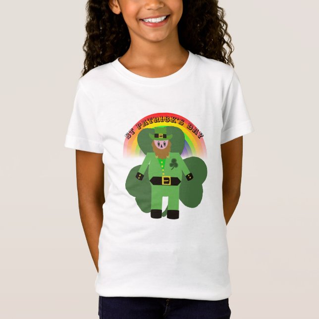 Girls’ St patricks day Leprechaun T-Shirt (Framsida)