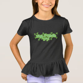 Girls St patrick's day Ruffle Shirt T Shirt