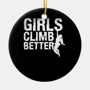 Girls Sten-klättring för barn Hiking Mountain Julgransprydnad Keramik