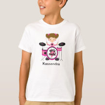 Girls Sten på Drums Shirt