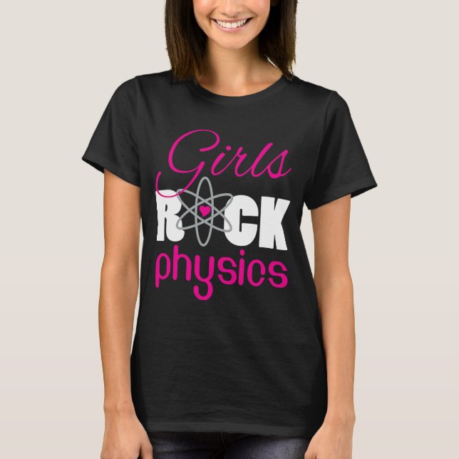 Girls Sten Physics Coola Roligt Science STEM smart T Shirt (Framsida)