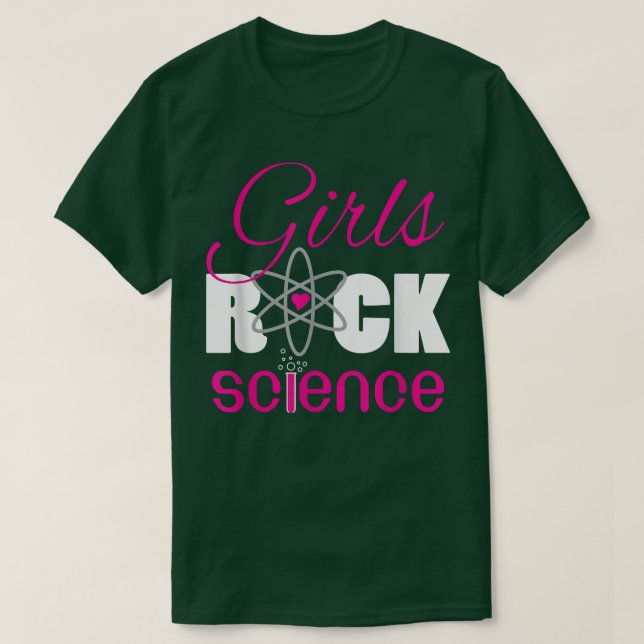 Girls Sten Science älskare Roligt Scientist 894 T Shirt (Design framsida)