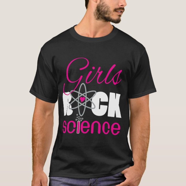 Girls Sten Science Roligt Scientist T Shirt (Framsida)