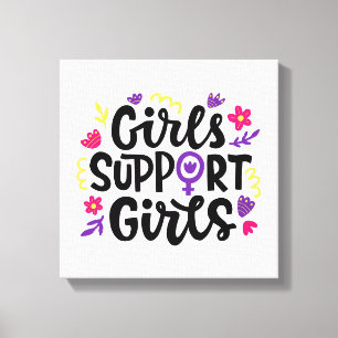 Girls Support Girls Canvastryck