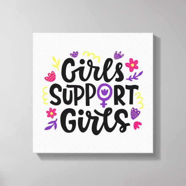 Girls Support Girls Canvastryck (Framsida)