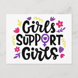 Girls Support Girls Vykort