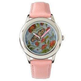 Girls Sweet Butterfly Kids Watch Armbandsur