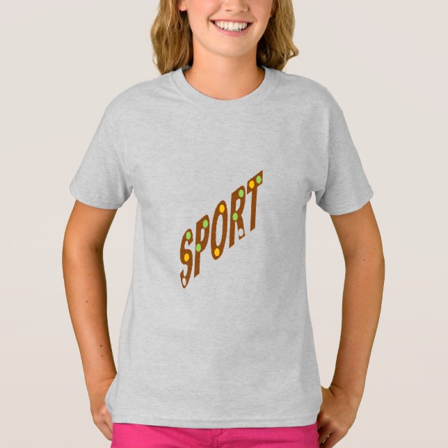 Girls T-Shirt ash SPORT CHOCOLAT BONBONBONS (Framsida)