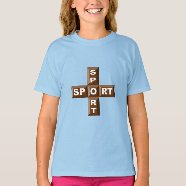 Girls T-Shirt Blue CHOCOLAT SPORT (Framsida)