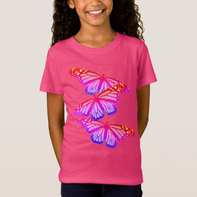 Girls Tee Neon Monarchs (Framsida)