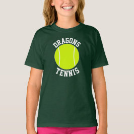 Girls tennis Anpassningsbar Team Namn eller Text T Shirt