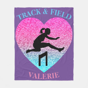 Girls Track & Fält Fleece Blanket