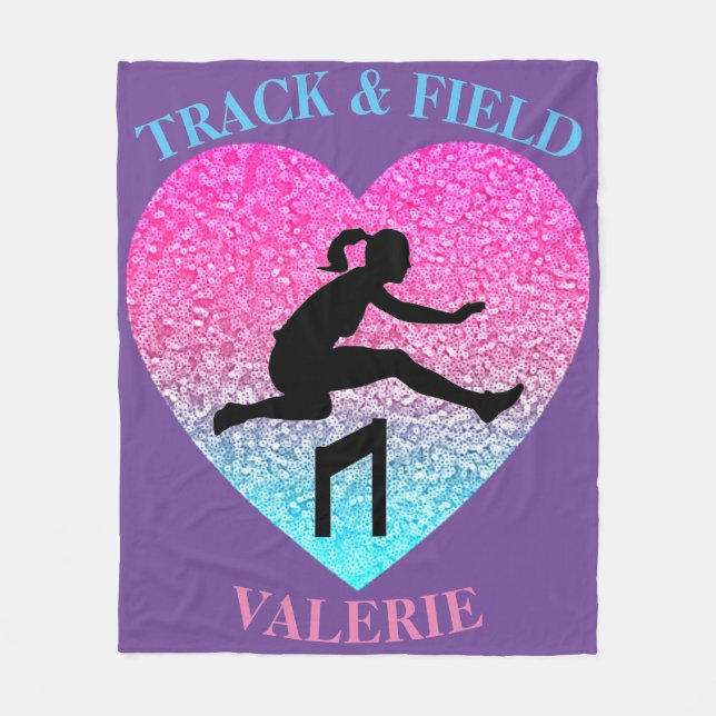 Girls Track & Fält Fleece Blanket (Framsidan)
