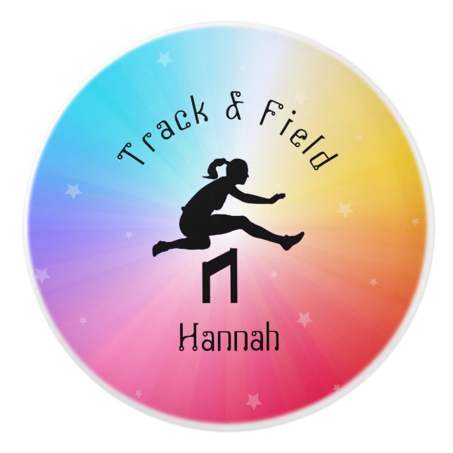 Girls Track & Fält Rainbow Stars Knopp (Framsidan)