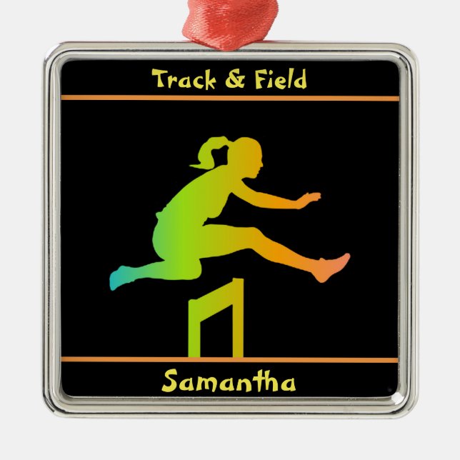 Girls Track och Fält Ceramic Ornament (Framsidan)