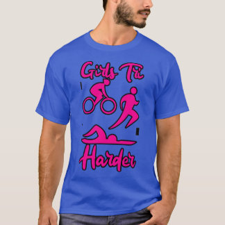 Girls Tri Harder 4 T Shirt
