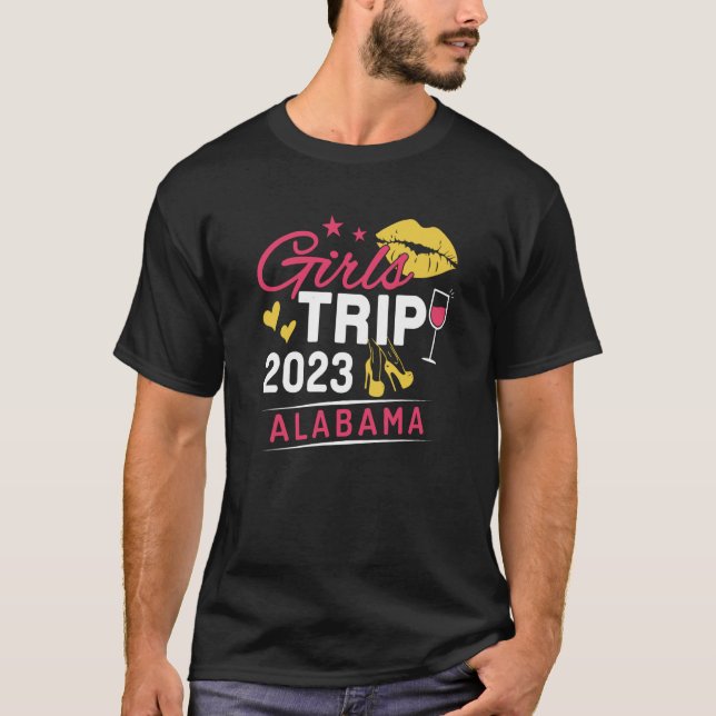 Girls Trip 2023 Alabama Weekend Travel Group Match T Shirt (Framsida)