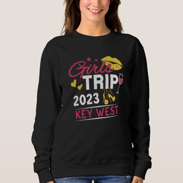 Girls Trip 2023 Key West Weekend Travel Group Matc T Shirt (Framsida)