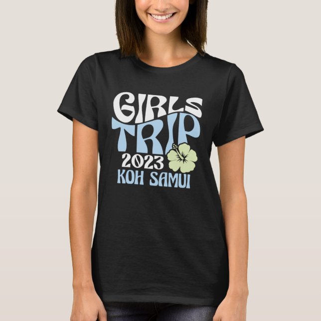 Girls Trip 2023 Koh Samui Beach Destination Retro  T Shirt (Framsida)