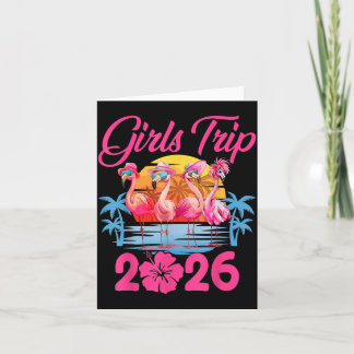 Girls Trip 2026 Flamingo Summer Vacation Girls Kort