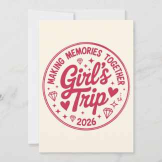 Girls Trip 2026 Making Memories Together Girly Inbjudningar