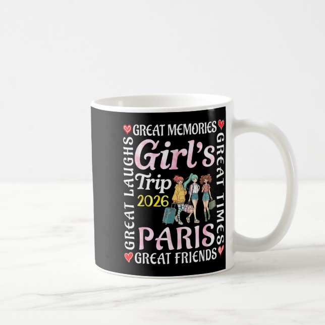Girls Trip 2026 Paris Great Friends Vacation Trave Kaffemugg (Höger)