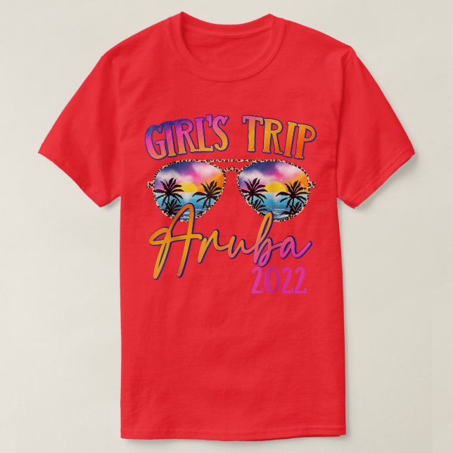 Girls Trip Aruba 2022 Sunglasses Summer Matching G T Shirt (Design framsida)