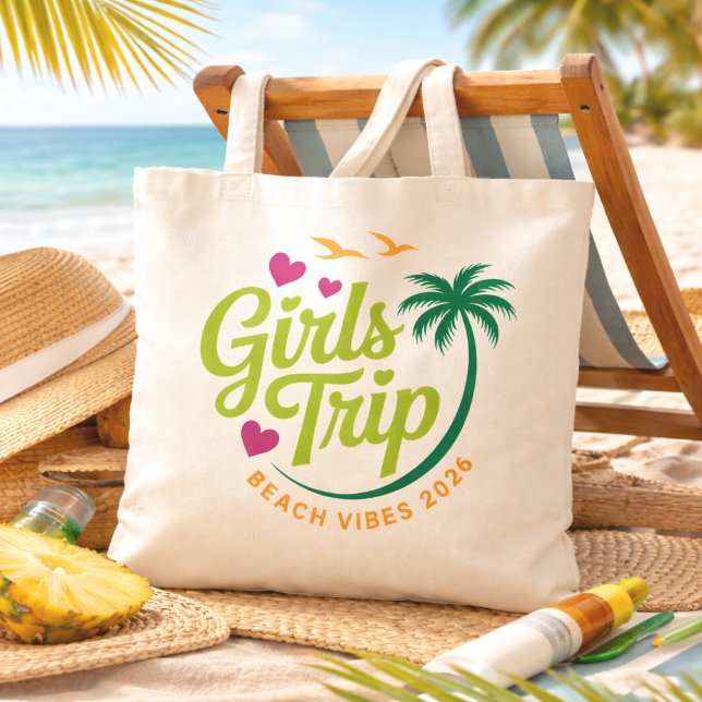 Girls Trip Beach Tote Bag Tygkasse (Skapare uppladdad)