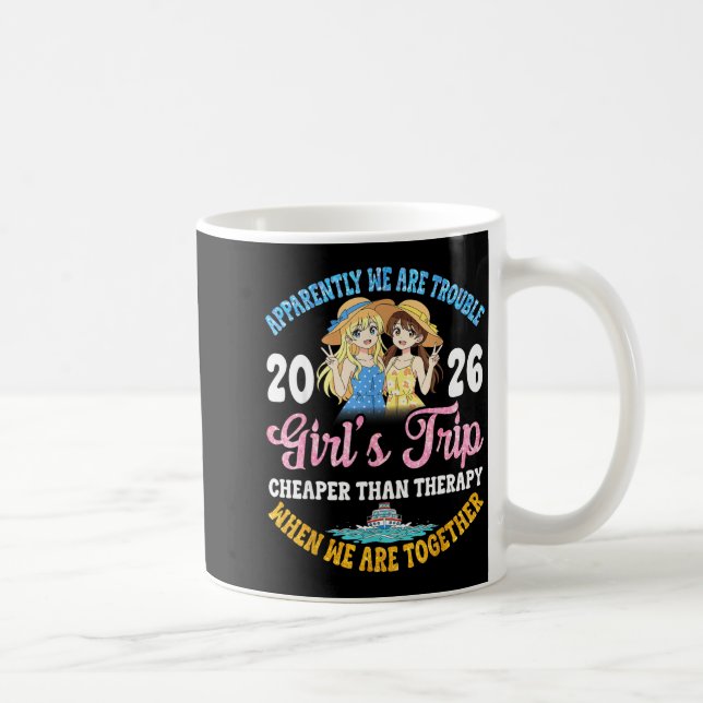 Girls Trip Hilarious Friends Fun Boat Ocean Travel Kaffemugg (Höger)