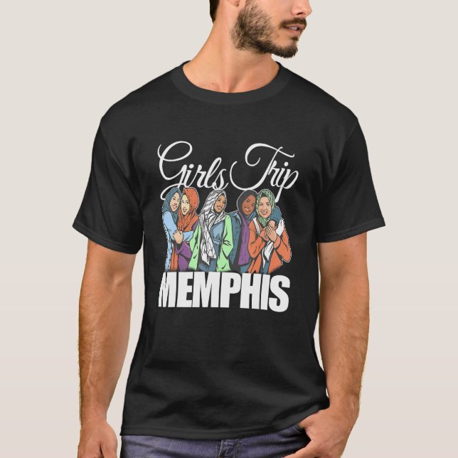 Girls Trip Memphis  Melanin Bestie & Best Friends T Shirt (Framsida)