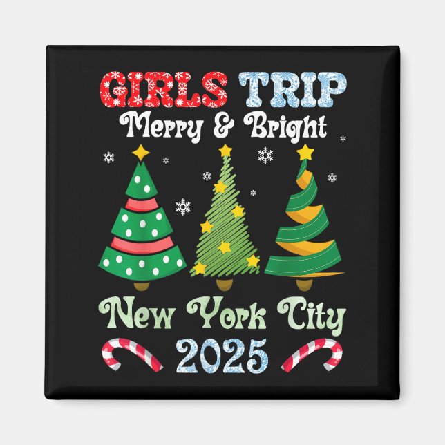Girls Trip Merry And Bright Xmas New York City Vac Magnet (Framsidan)