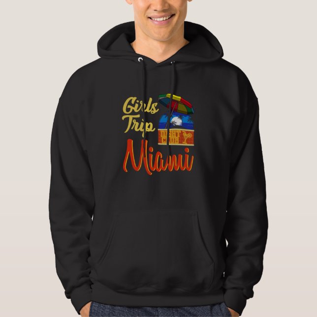 Girls Trip Miami Bachelorette Party Weekend Retro Hoodie (Framsida)