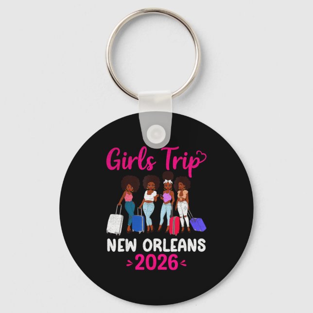 Girls Trip New Orleans 2026 Squad Matching Outfit  Nyckelring (Framsida)