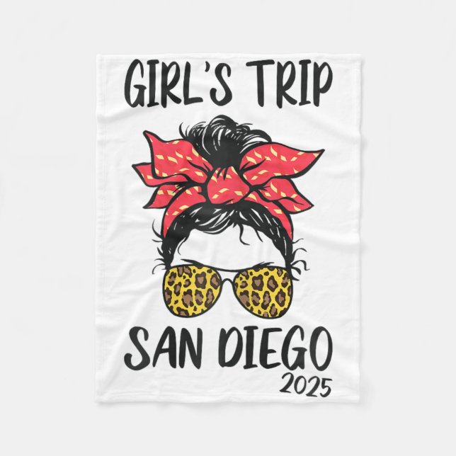 Girls Trip San Diego 2025 Vacation Girls Weekend M Fleecefilt (Framsidan)