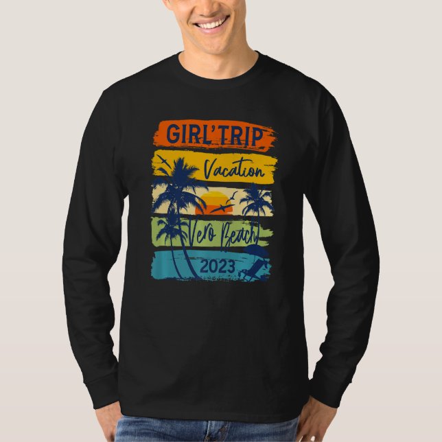 Girls Trip Vero Beach Florida 2023 Cute Girls Week T Shirt (Framsida)