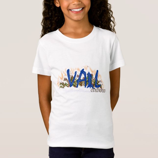 Girls Vail Colorado shirt Tee Shirt (Framsida)