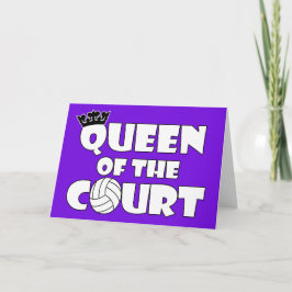 Girls Volleyball Queen vid domstolen Anpassningsba Tack Kort