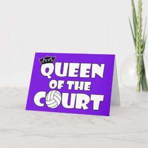 Girls Volleyball Queen vid domstolen Anpassningsba Tack Kort