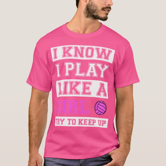 Girls Volleyball T Shirt (Framsida)
