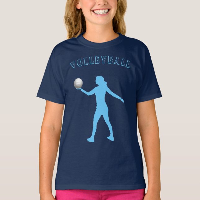 Girls Volleyball T-Shirt w/ Hennes Namn (Framsida)