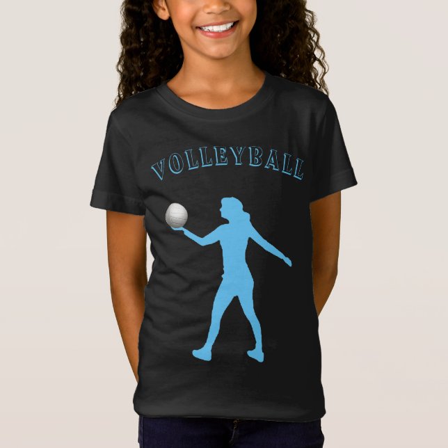 Girls Volleyball T-Shirt w/ Hennes Namn (Framsida)